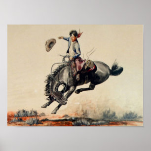 “Jonge Cowboy” door Will James Poster