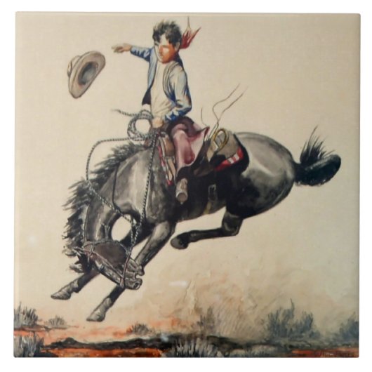 “Jonge Cowboy” door Will James Tegeltje (Voorkant)