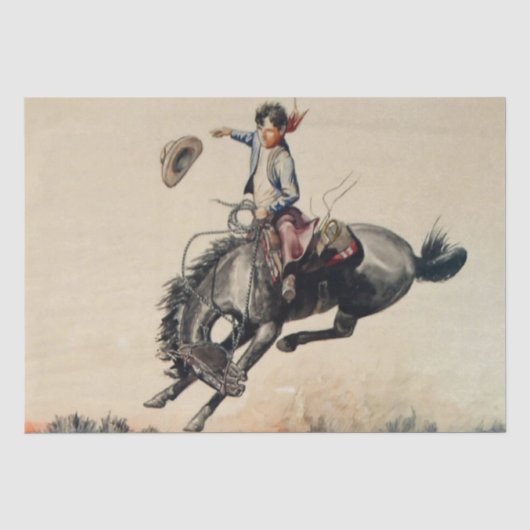 “Jonge Cowboy” door Will James Tissuepapier (Voorkant)