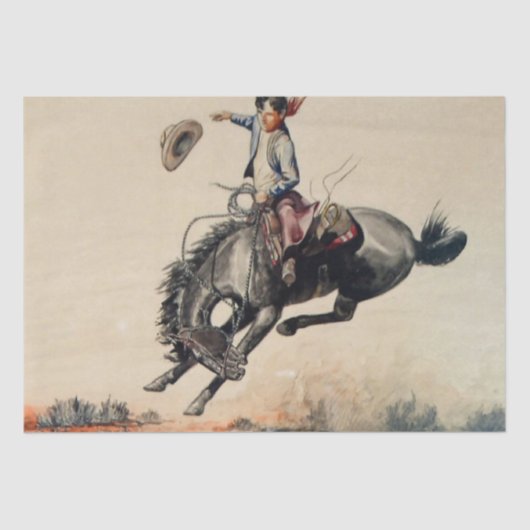 “Jonge Cowboy” door Will James Tissuepapier (Voorkant)