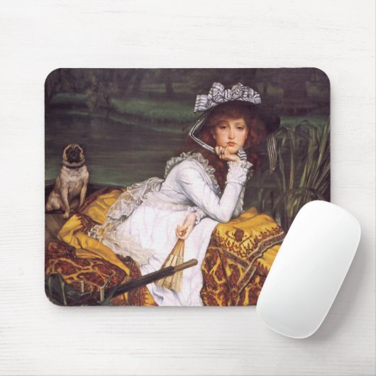 Jonge dame en haar huisvader in een boot van James Muismat (Met muis)