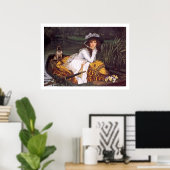 Jonge dame en haar huisvader in een boot van James Poster (Thuiskantoor)