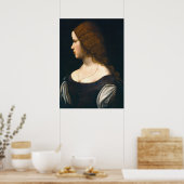 Jonge Dame - Leonardo da Vinci Fijnkunstposter Poster (Keuken)