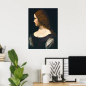 Jonge Dame - Leonardo da Vinci Fijnkunstposter Poster (Thuiskantoor)