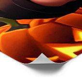 Jonge dame met een pompoen | AI Art Poster (Hoek)