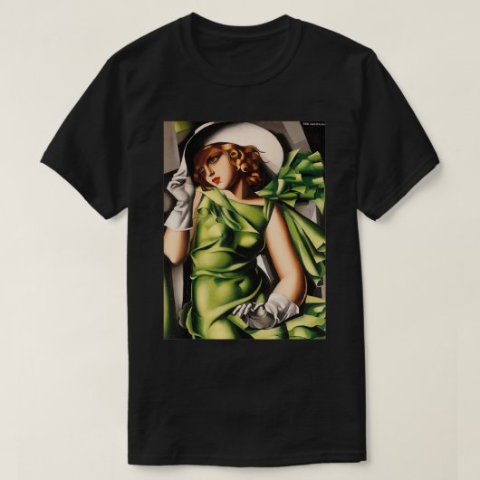 Jonge dame met handschoenen van Lempicka T-shirt (Design voorkant)