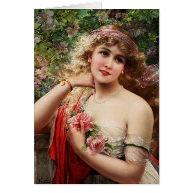 Jonge dame met Rozen (Voorkant)