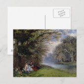 Jonge dames met een rivier briefkaart (Voorkant / Achterkant)