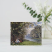 Jonge dames met een rivier briefkaart (Staand voorkant)