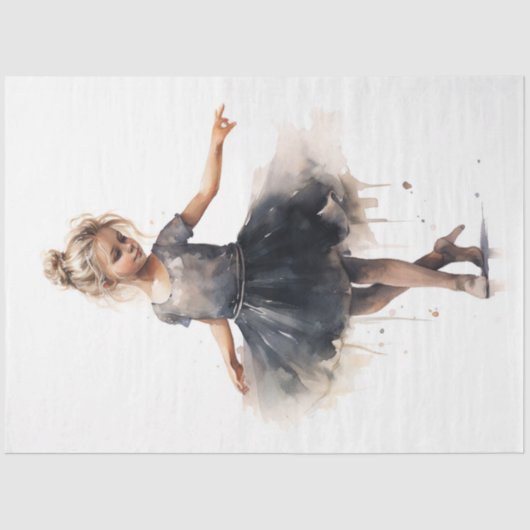 Jonge danser 1 Decoupage papier (Voorkant)