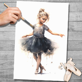 Jonge danser 1 Decoupage papier
