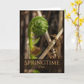 Jonge de varen toenemende Mooie natuur CC0920 van Kaart (Gele Bloem)