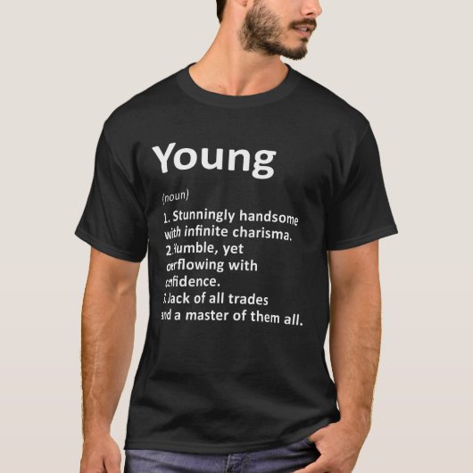 Jonge Definitie Gepersonaliseerde Naam Grappige Ve T-shirt (Voorkant)