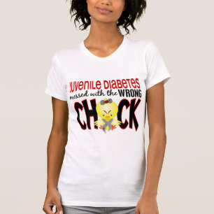 Jonge diabetes met de verkeerde meid t-shirt