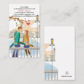 Jonge echtpaar droom huwelijksreis verzoek invoege informatiekaartje (Voorkant / Achterkant)