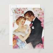Jonge echtpaar formeel draag briefkaart (Voorkant / Achterkant)
