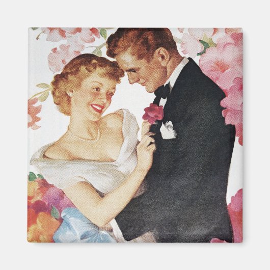 Jonge echtpaar formeel draag magneet (Voorkant)