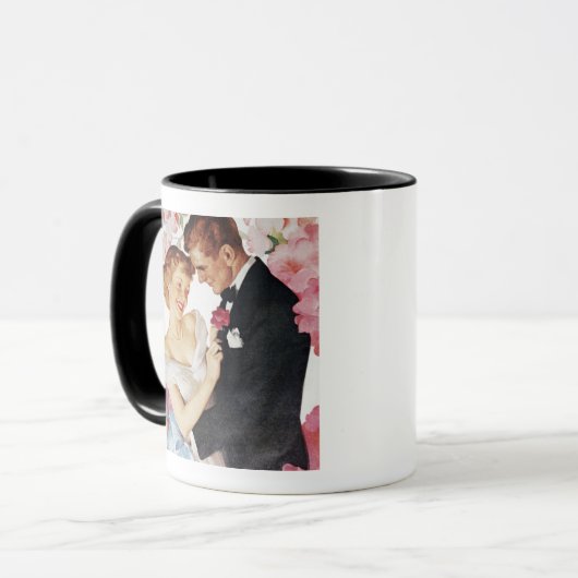 Jonge echtpaar formeel draag mok (Voorkant links)