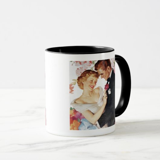 Jonge echtpaar formeel draag mok (Voorkant rechts)