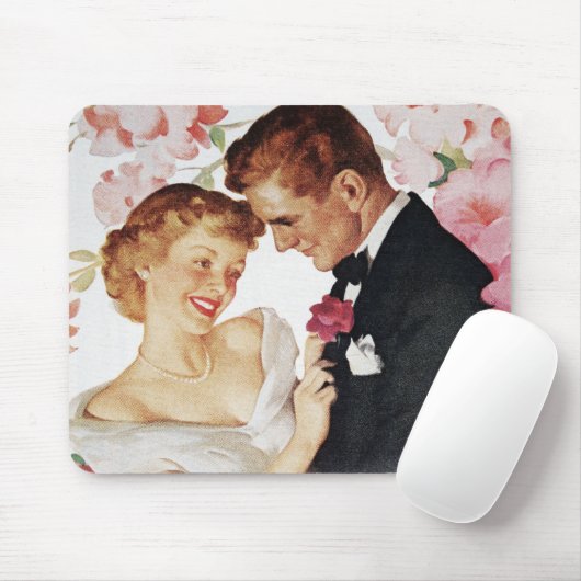 Jonge echtpaar formeel draag muismat (Met muis)