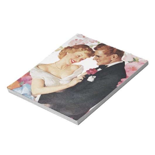 Jonge echtpaar formeel draag notitieblok (Linkerzijde)