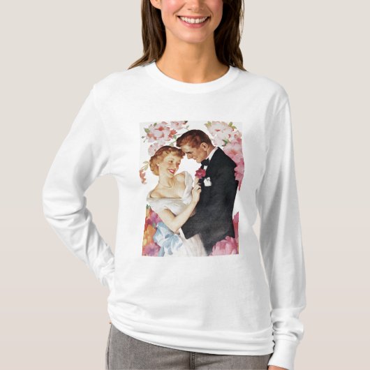 Jonge echtpaar formeel draag t-shirt (Voorkant)