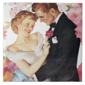 Jonge echtpaar formeel draag tegeltje (Voorkant)