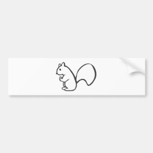 Jonge eekhoorn in zwart-witschets bumpersticker
