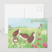 Jonge egel in de Meadow Briefkaart (Voorkant / Achterkant)