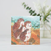 Jonge egeleggen Happy Birthday Kaart (Staand voorkant)