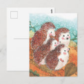 Jonge egels die met elkaar praten briefkaart (Voorkant / Achterkant)