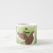 Jonge egels in de wei Wees gelukkig Espresso Kop (Voorkant)