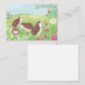 Jonge egels in de weide   notitiekaartje (Voorkant / Achterkant)