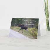 Jonge eland op de verjaardag van opa kaart (Voorkant)