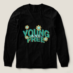 Jonge en gratis levendige typografie Tri-Blend shirt