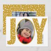 Jonge en sneeuwgouden minimale kerstfoto feestdagenkaart (Voorkant / Achterkant)