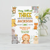 Jonge en wilde safari elke leeftijd verjaardagsfee kaart (Staand voorkant)