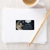 Jonge Engel op Maan Personaliseer Adres Etiket (Insitu)