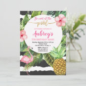 Jonge feestdag, flamingo tropisch kaart (Staand voorkant)