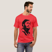 Jonge Fidel met een dromerige look T-shirt (Voorkant volledig)