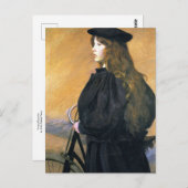 Jonge Fietser door Lilla Cabot Perry Briefkaart (Voorkant / Achterkant)