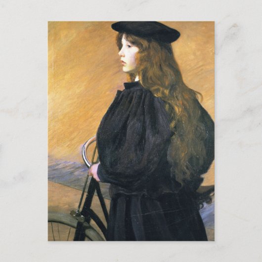 Jonge Fietser door Lilla Cabot Perry Briefkaart (Voorkant)