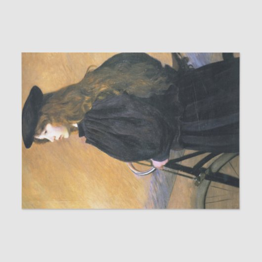 Jonge Fietser door Lilla Cabot Perry Tissuepapier (Voorkant)