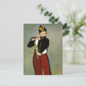 Jonge Flutist Fifer Manet Impressionist Painting Briefkaart (Staand voorkant)