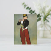 Jonge Flutist Fifer Manet Impressionist Painting Briefkaart (Staand voorkant)