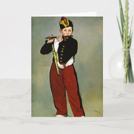 Jonge Flutist Fifer Manet Impressionist Painting Kaart (Voorkant)