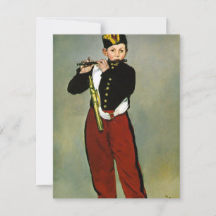 Jonge Flutist Fifer Manet Impressionist Painting Kaart