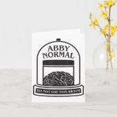 Jonge Frankenstein Abby Normaal Grappig Halloween  Kaart (Gele Bloem)