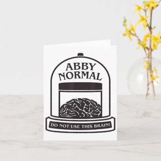 Jonge Frankenstein Abby Normaal Grappig Halloween  Kaart (Gele Bloem)