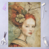 Jonge Franse Dame V Tissue Papier (Craft)
